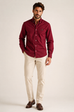 Camisa Ralph Lauren Slim Fit vinho