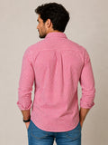 Camisa RL Manga Longa Vermelha Xadrez Com Poney Azul