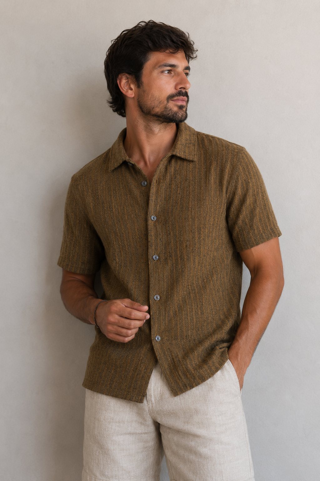 Camisa Sergio K MC Tricot Canelado