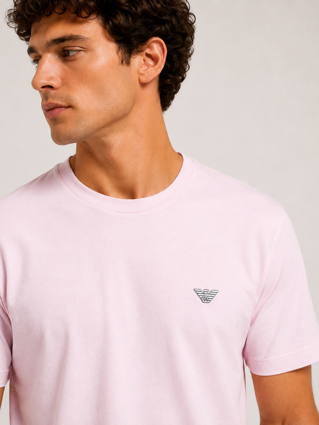 Camiseta Emporio Armani Basic Rosa Claro - LIVE