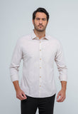 Camisa Dom Henrico Ml Slim Fit Areia