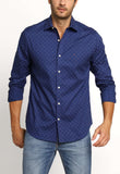 Camisa Tommy Hilfiger ml Slim Fit Estampada Marinho