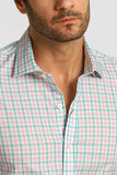 Camisa Dom Henrico Ml Xadrez Rosa C/ Verde