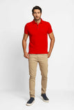 Polo Masculina Slim Fit Tommy Hilfiger Vermelho