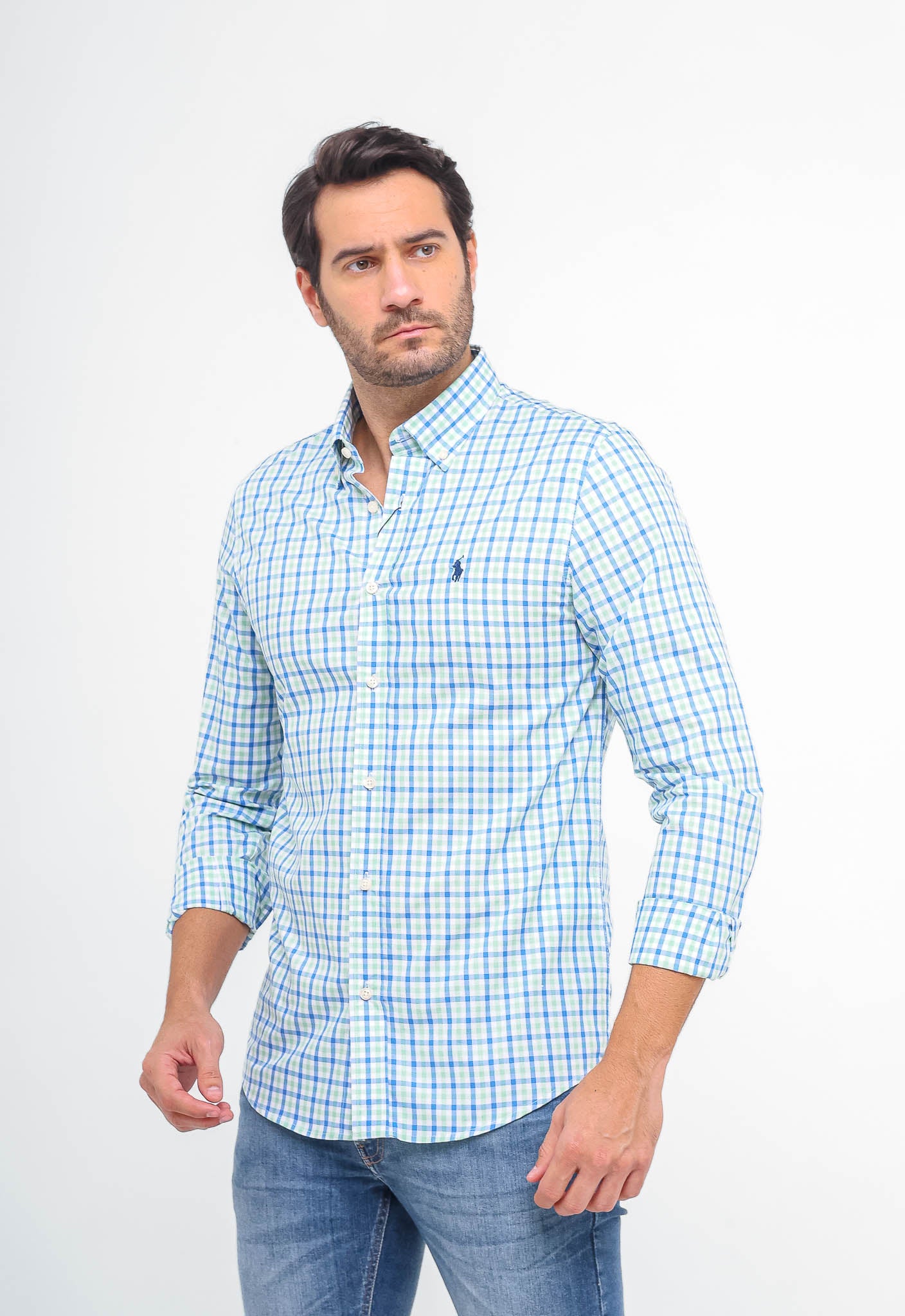 Camisa RL Custom Fit Xadrez ML