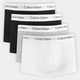 Cueca Calvin Klein Low Rise Trunk Kit C/ 4 Preta/Cinza/Branca
