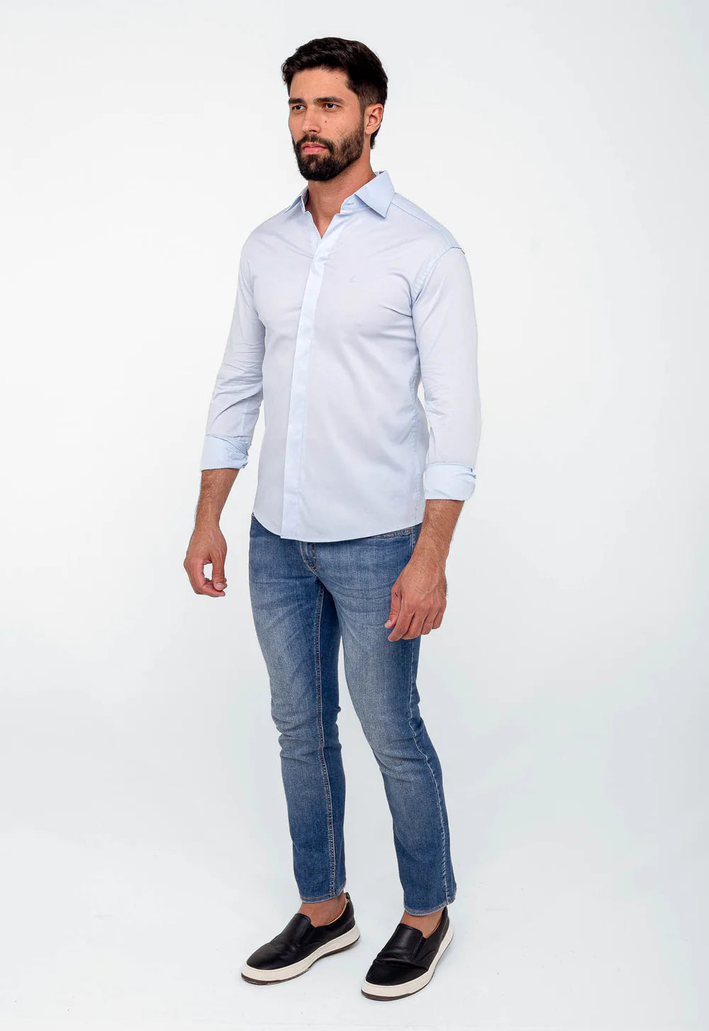 Camisa Manga Longa Slim Fit Scavo Elegance