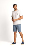 Bermuda Dom Henrico Azul Mescla Comfort - Henri Store