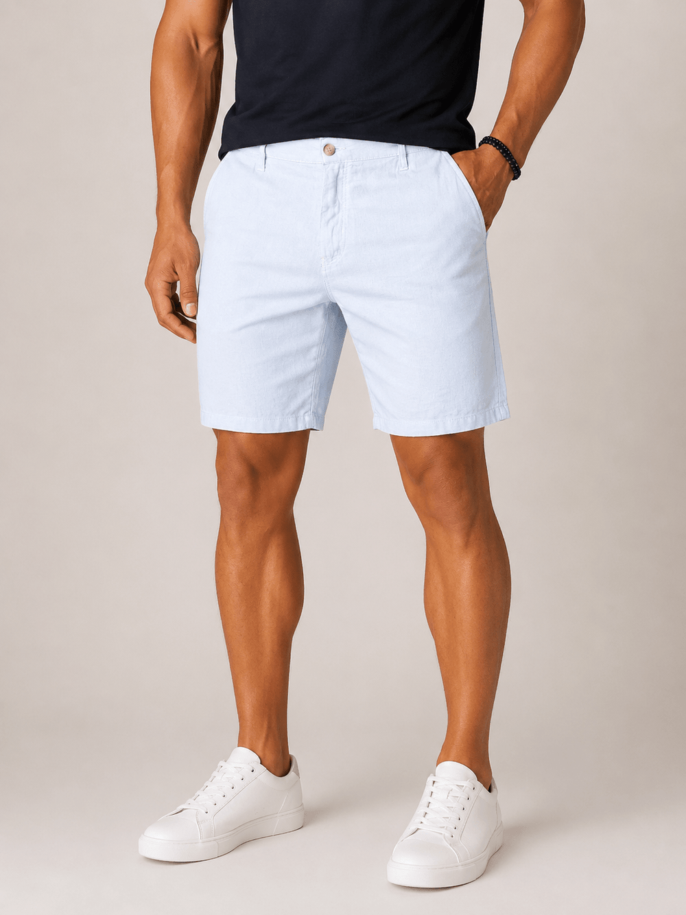 Bermuda Dom Henrico Linho Azul - Henri Store