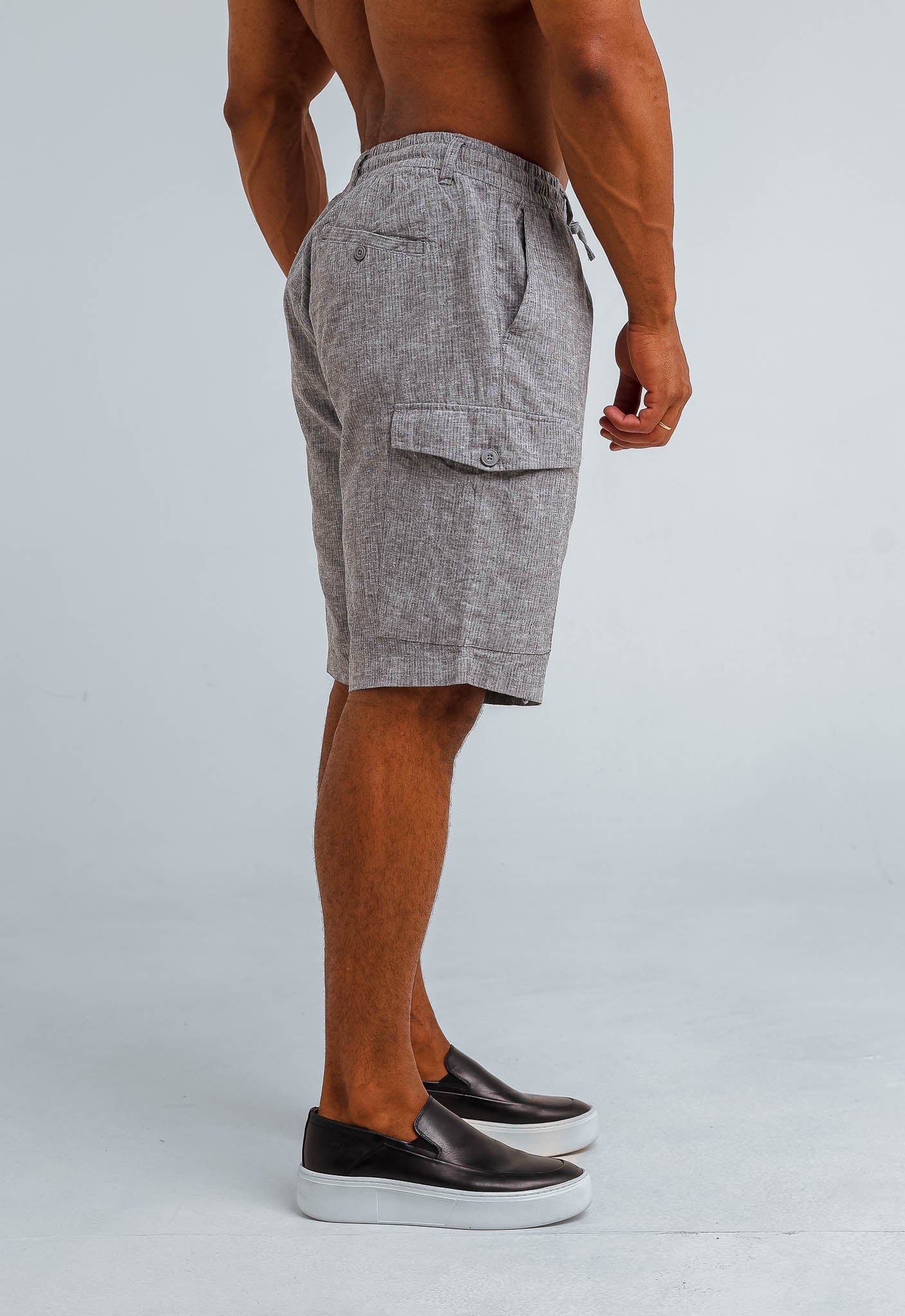Bermuda Dom Henrico Linho Cargo - Henri Store