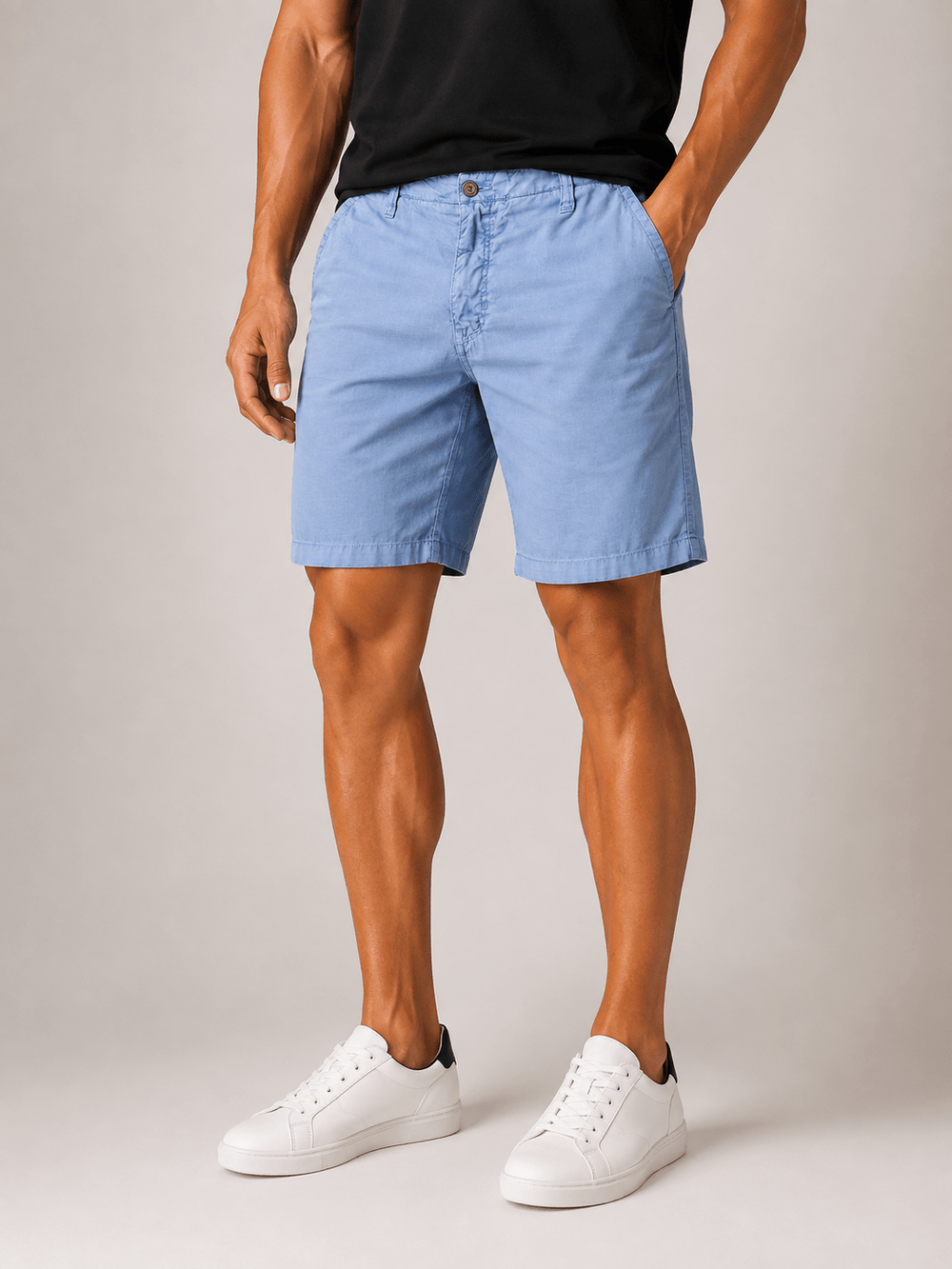 Bermuda Dom Henrico Sarja Azul - Henri Store