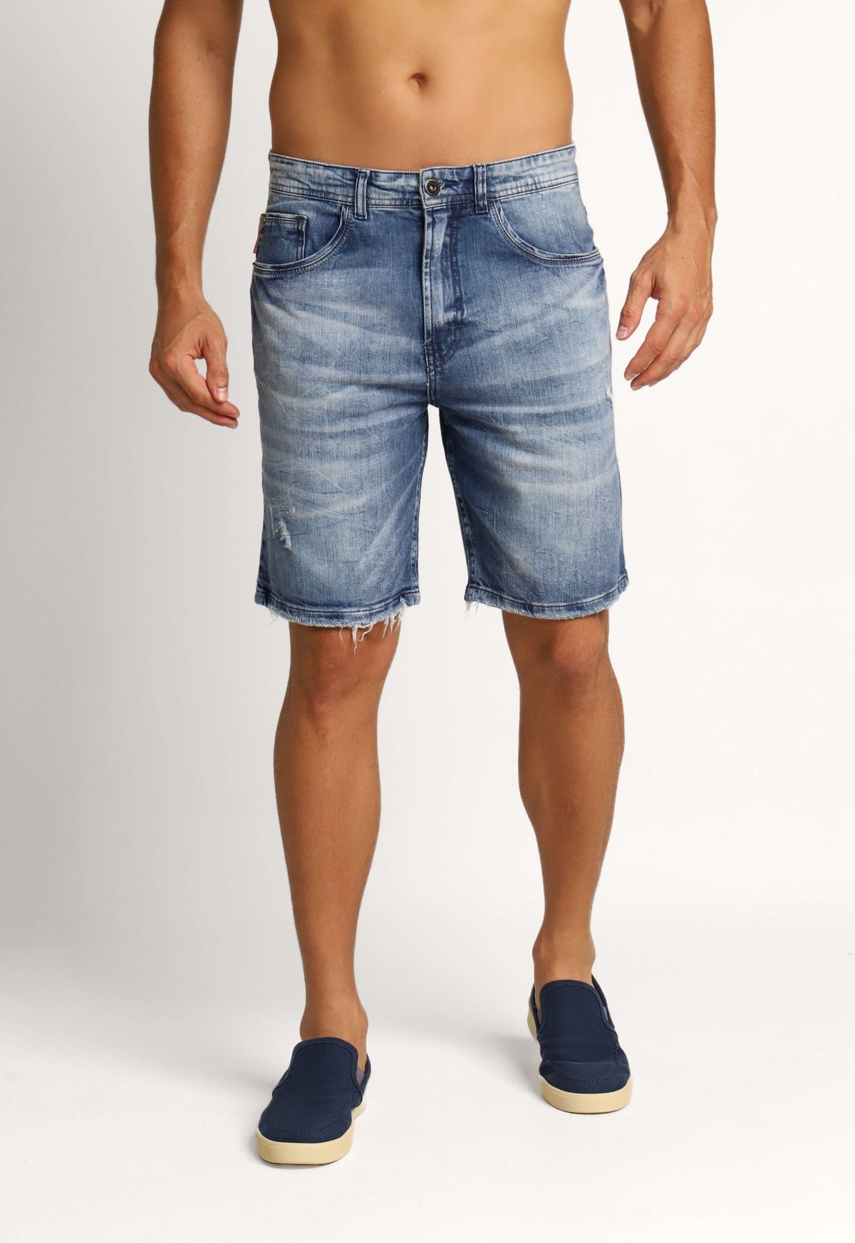 Bermuda Ellus Jeans Dark Sea Elastic Et Zetex - Henri Store