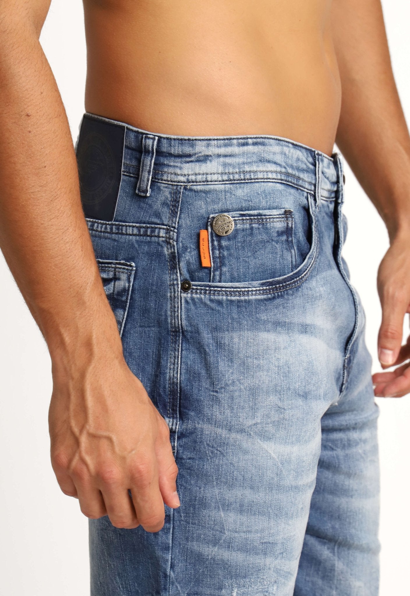 Bermuda Ellus Jeans Dark Sea Elastic Et Zetex - Henri Store
