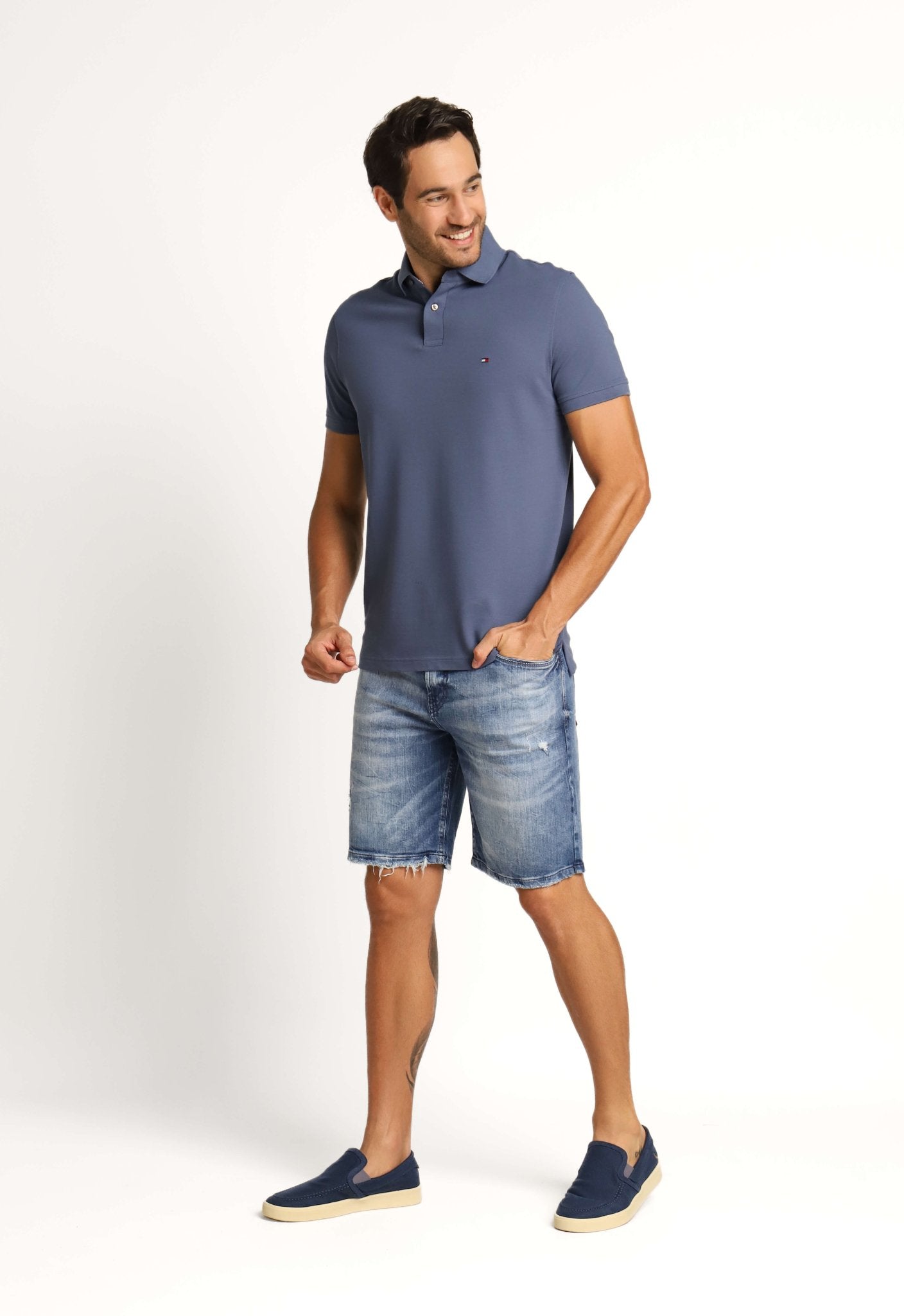 Bermuda Ellus Jeans Dark Sea Elastic Et Zetex - Henri Store