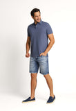 Bermuda Ellus Jeans Dark Sea Elastic Et Zetex - Henri Store