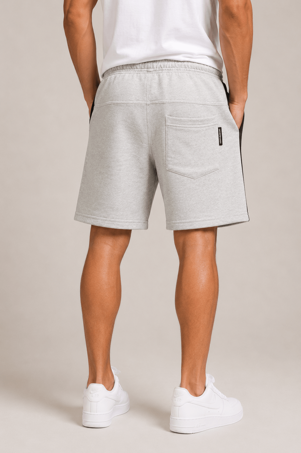 Bermuda Emporio Armani Moletom Mescla Detalhe Lateral - Henri Store