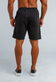 Bermuda Emporio Armani Moletom Preta Detalhe Lateral Branco - Henri Store