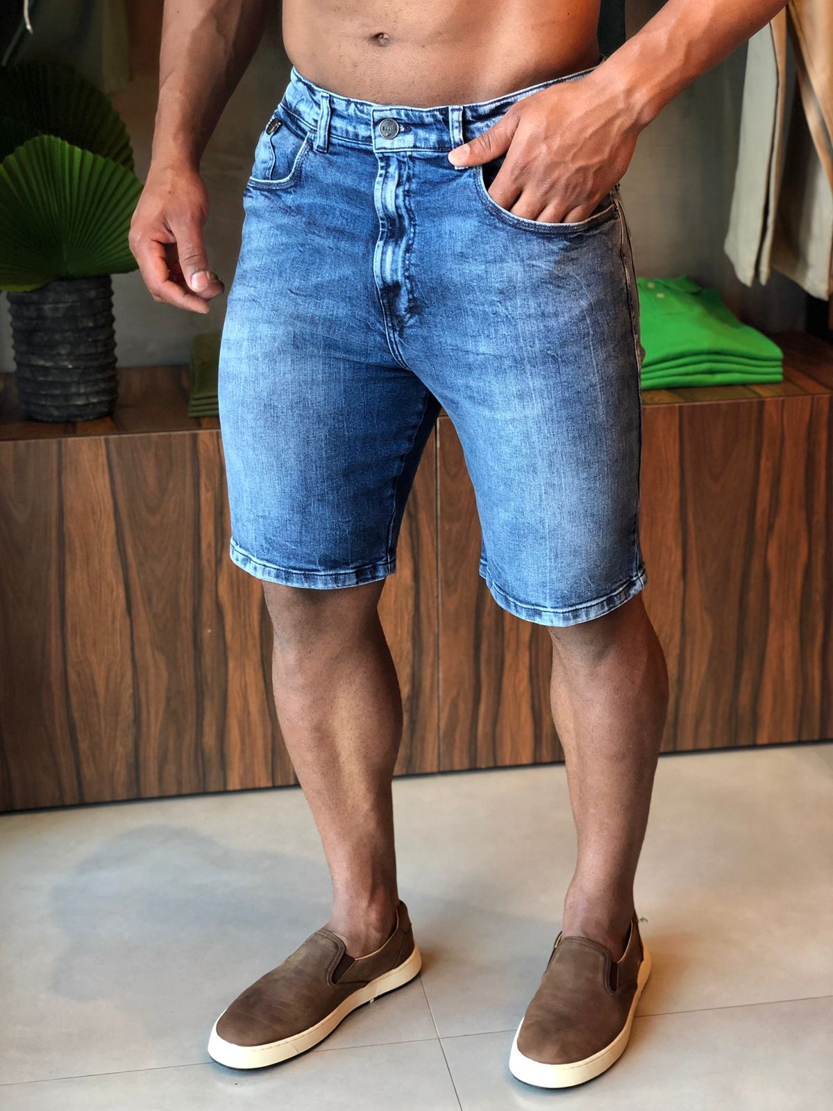 Bermuda Jeans Masculina Ellus Extreme Blue - Henri Store