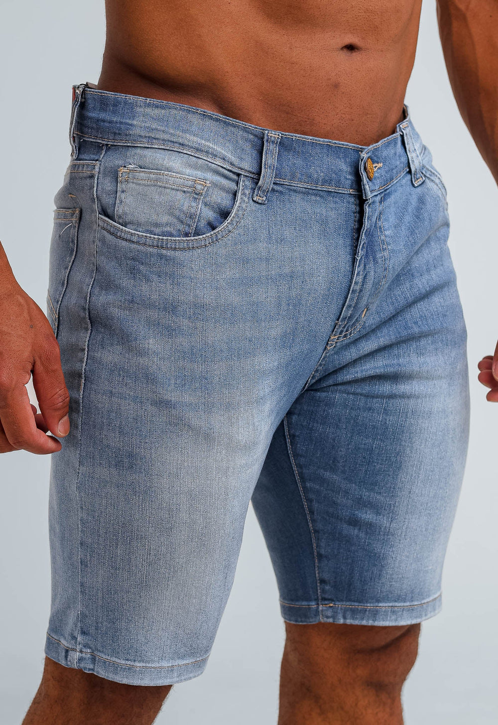 Bermuda Jeans Masculina Taco Denim Claro - Henri Store