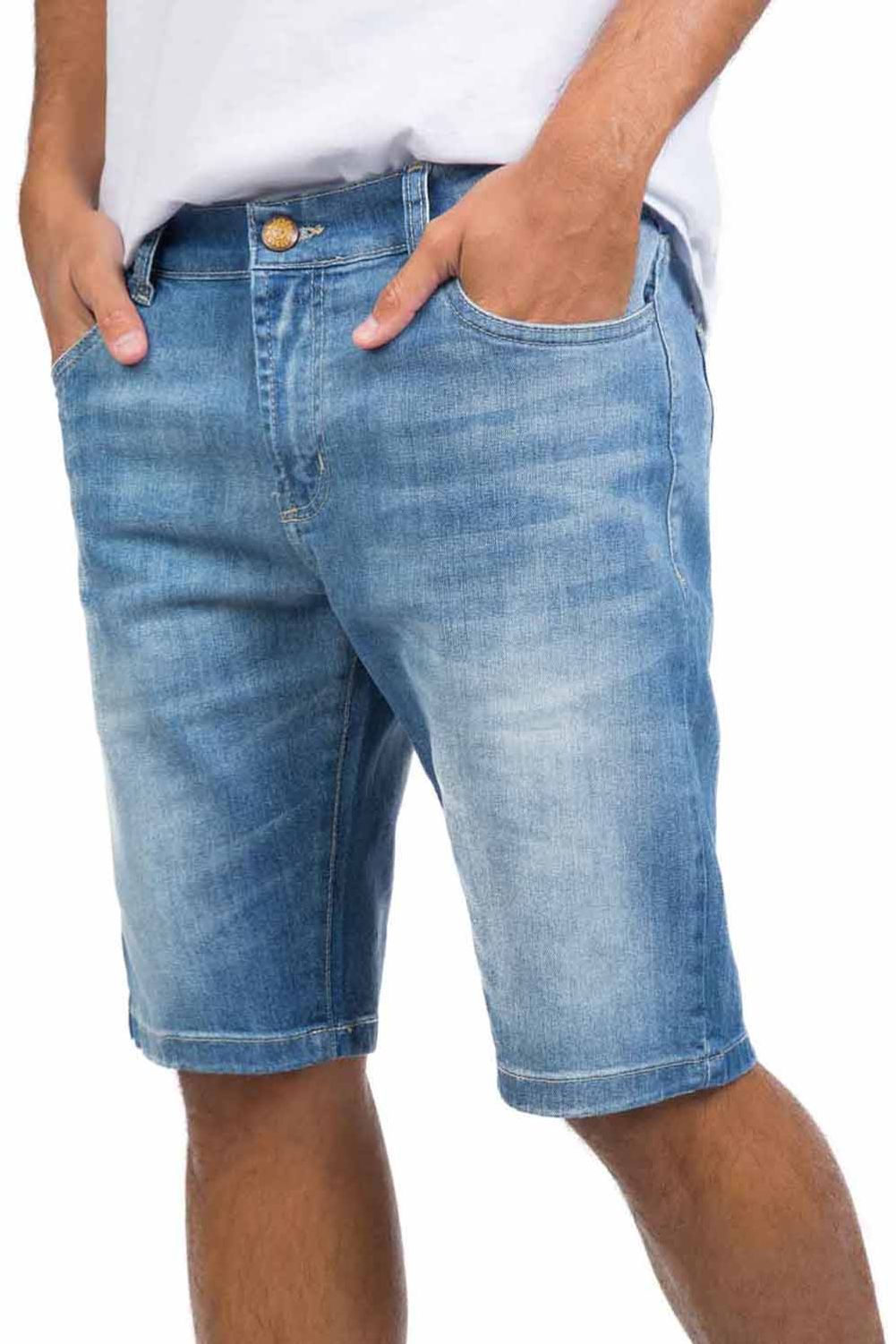 Bermuda Jeans Masculina Taco Denim Claro - Henri Store
