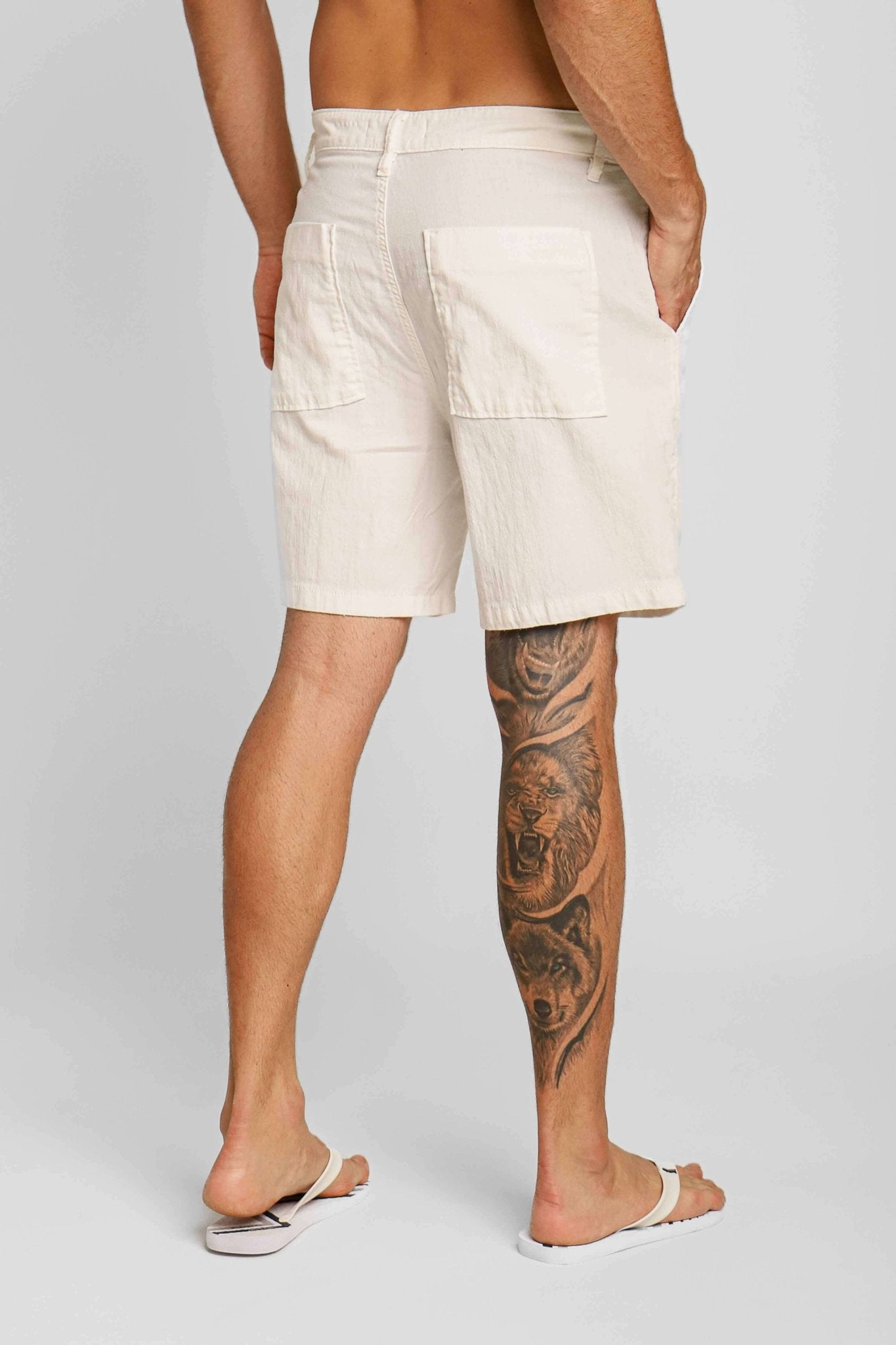 Bermuda John John Linho Henry Branco - Henri Store