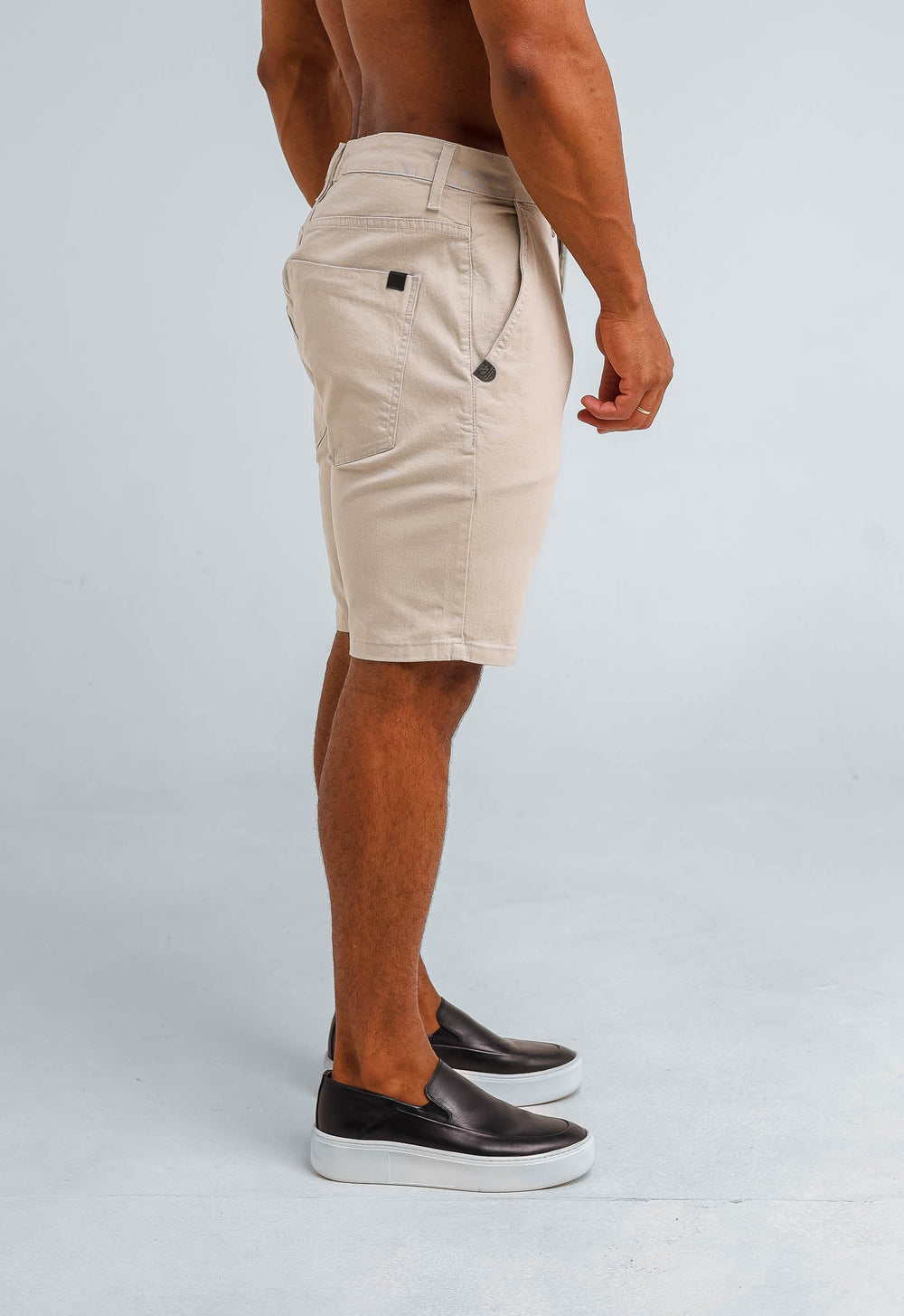 Bermuda John John London Sand em Sarja Bege - Henri Store