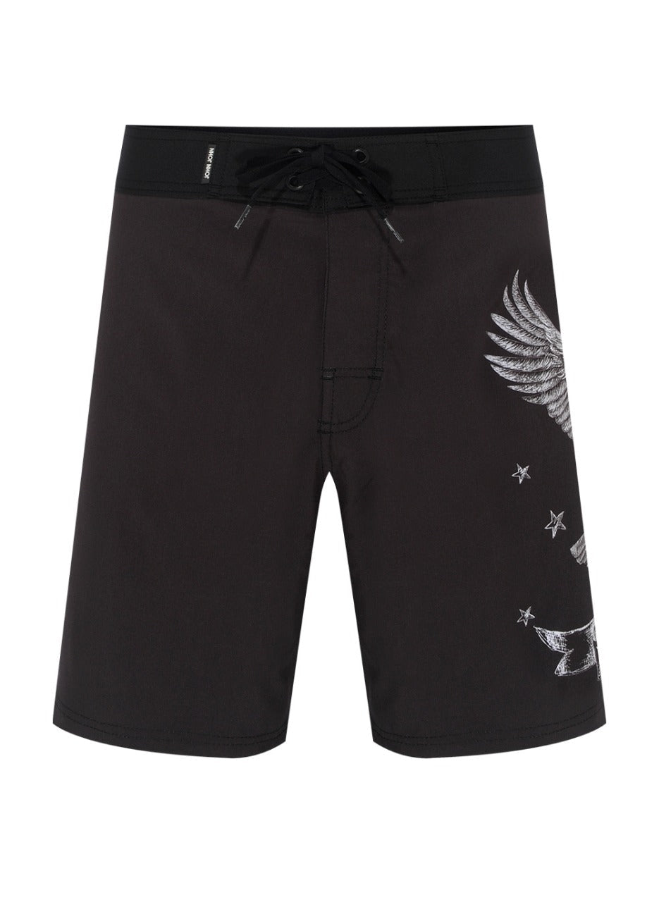 Bermuda John John Midi Star Night Preta - Henri Store