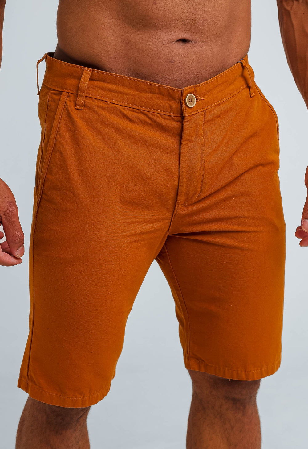 Bermuda Masculina RL em Sarja Caramelo - Henri Store