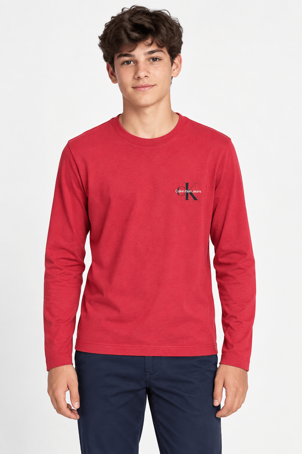 Blusa Infantil Manga Longa Calvin Klein Jeans Reissue Vermelha - Henri Store