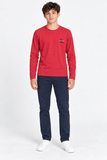 Blusa Infantil Manga Longa Calvin Klein Jeans Reissue Vermelha - Henri Store