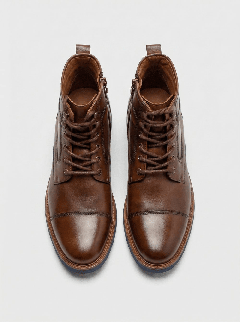 Bota Dom Henrico em Couro Marrom e Solado em Eva Azul - Henri Store