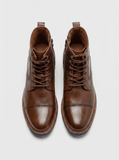 Bota Dom Henrico em Couro Marrom e Solado em Eva Azul - Henri Store