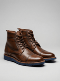 Bota Dom Henrico em Couro Marrom e Solado em Eva Azul - Henri Store