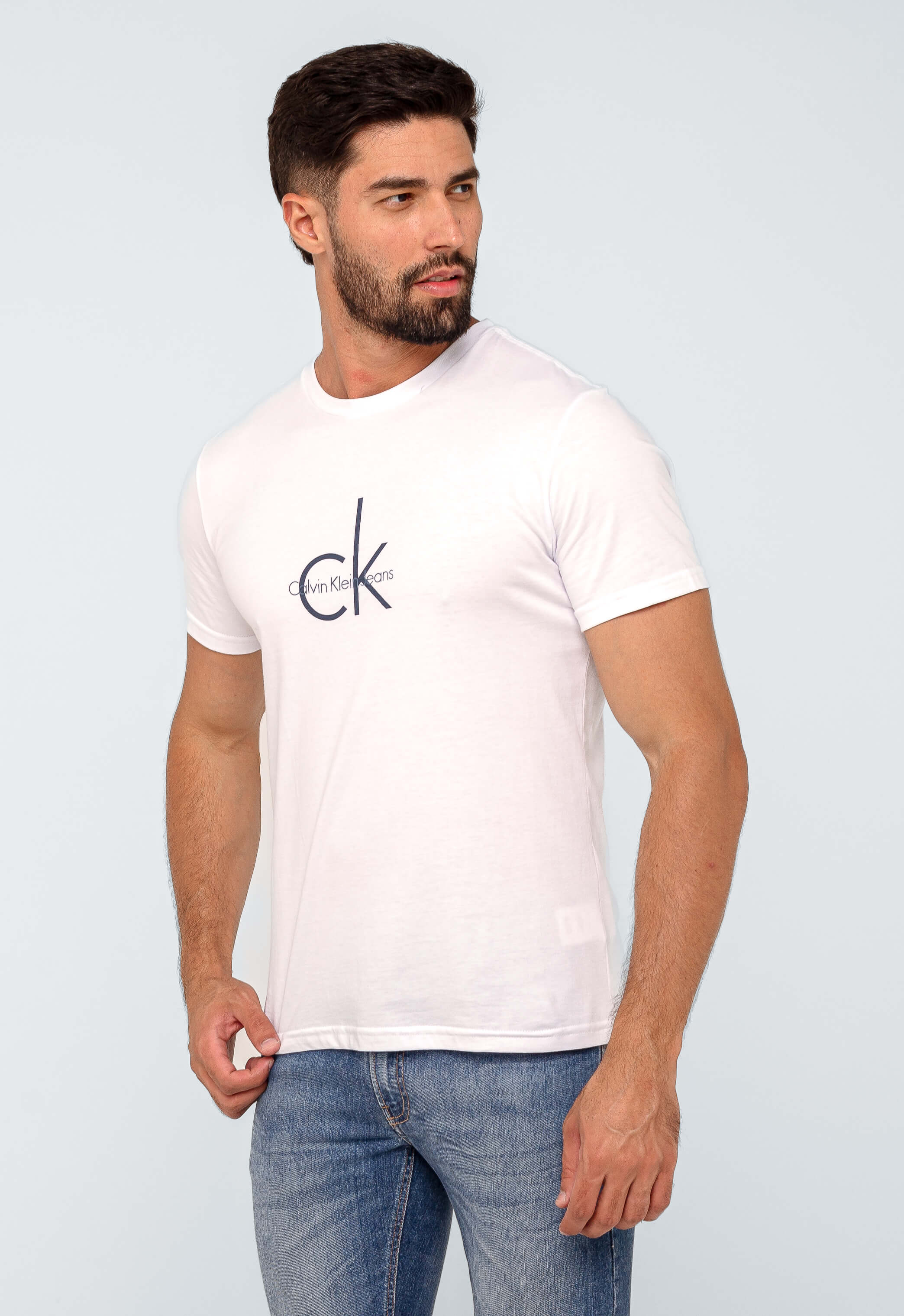 Camiseta Calvin Klein Jeans Logo Central  - Sale