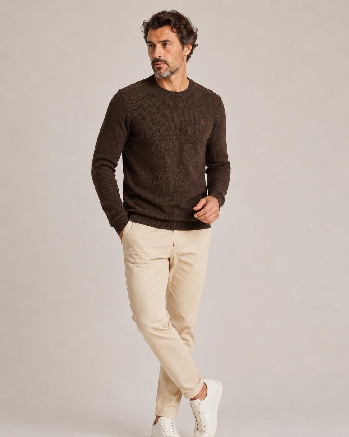 Suéter Sergio K Tricot Detalhe Camurça