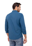Camisa Dom Henrico Ml Slim Fit Azul Petroleo