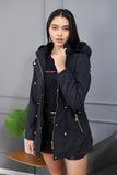 Jaqueta Parka Feminina Preta