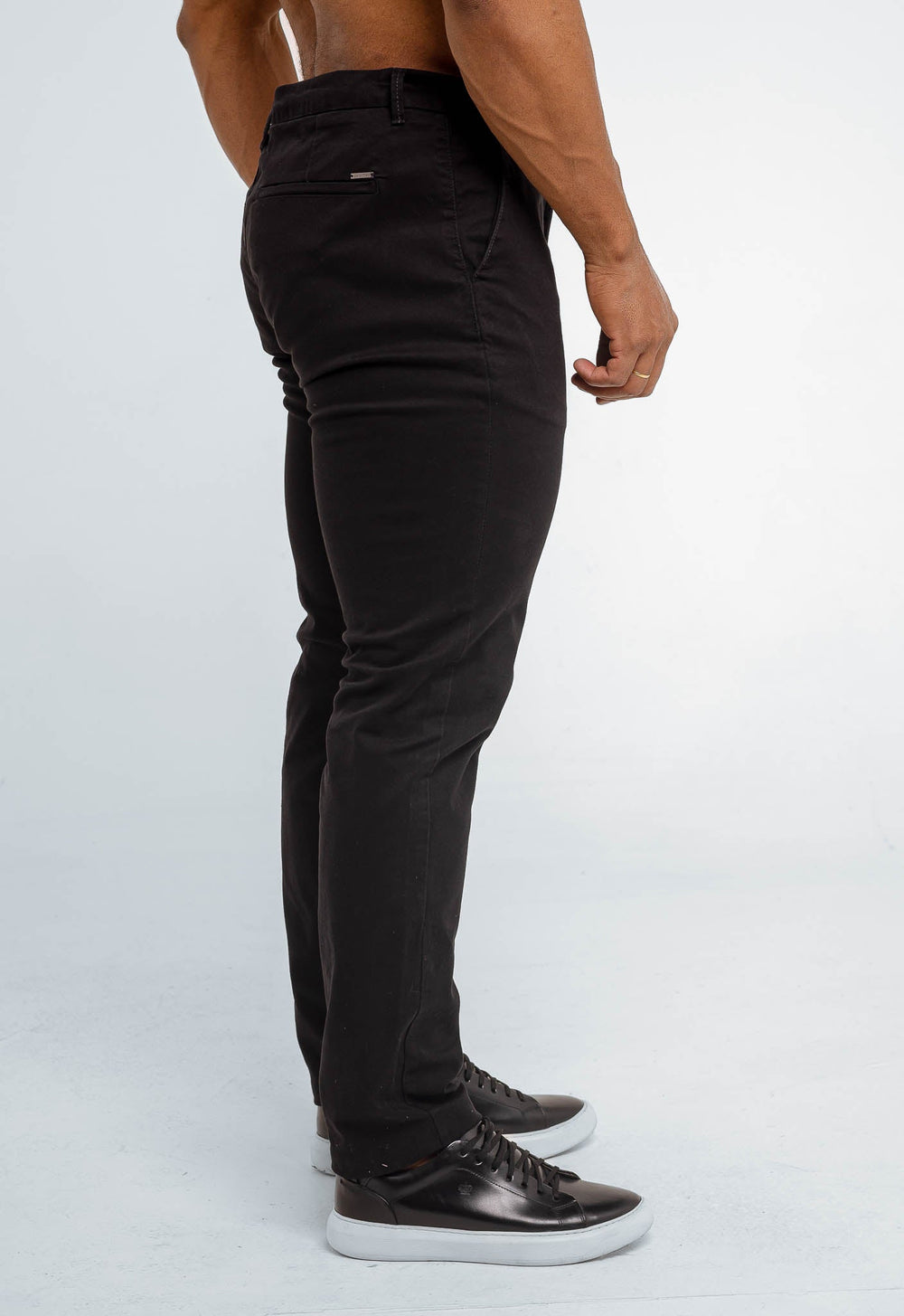 Calça Calvin Klein Chino Skinny Preto - Henri Store