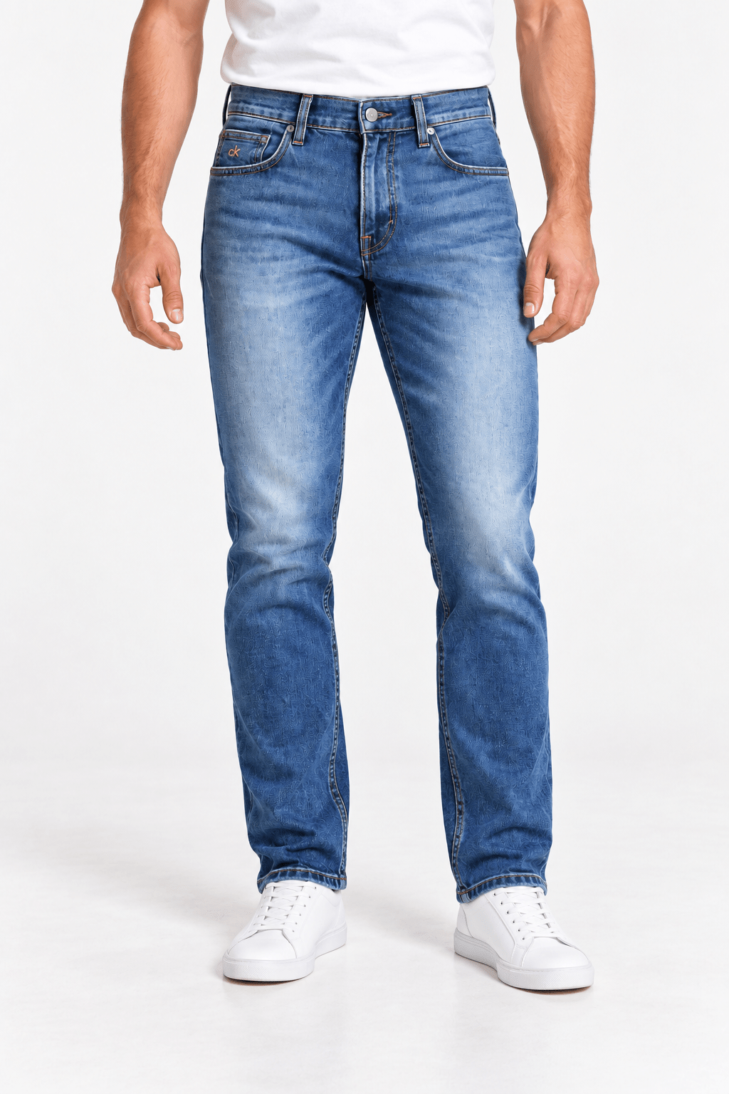 Calça Calvin Klein Jeans Médio Bordado - Henri Store