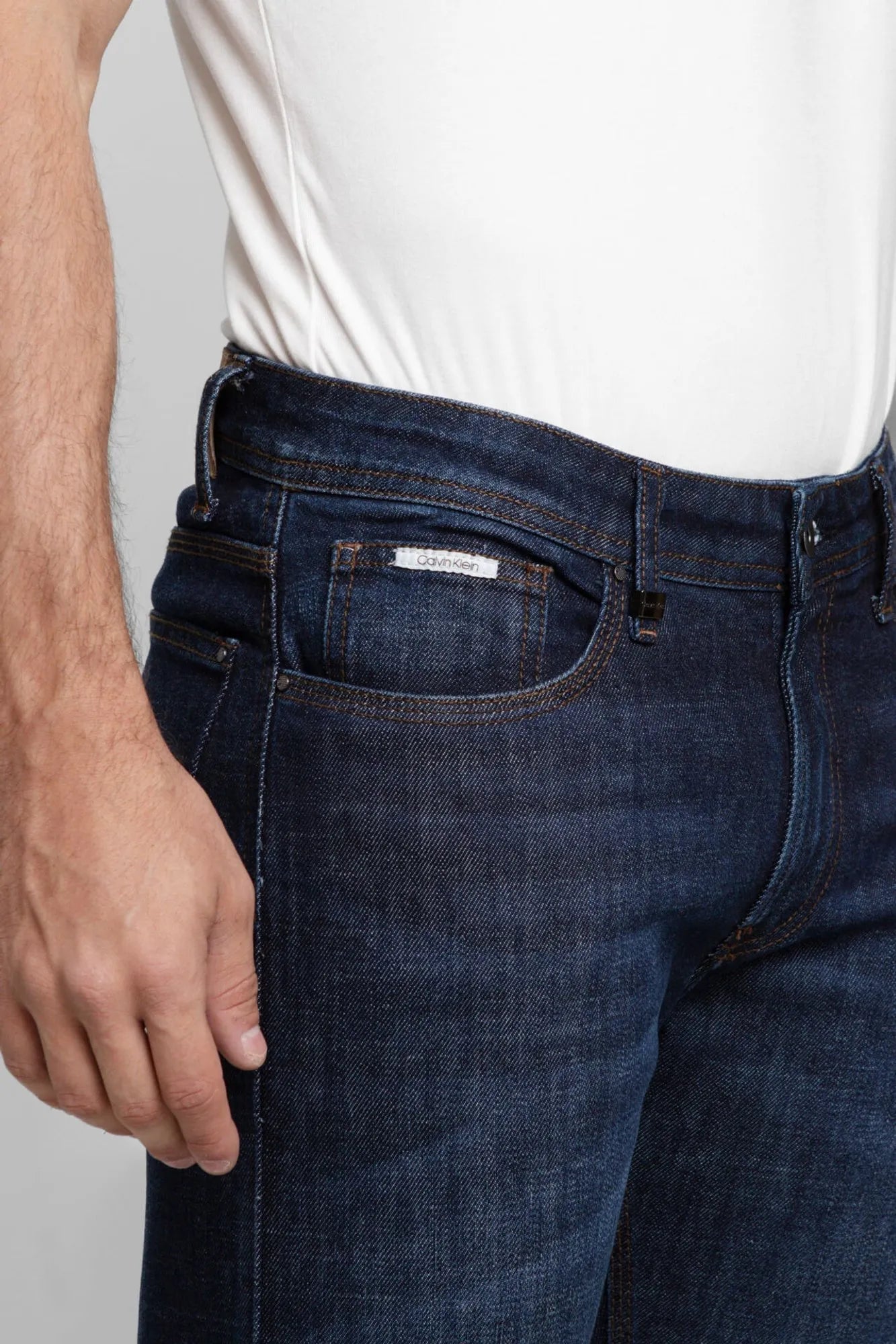 Calça Calvin Klein Slim Pesponto Triplo - Henri Store