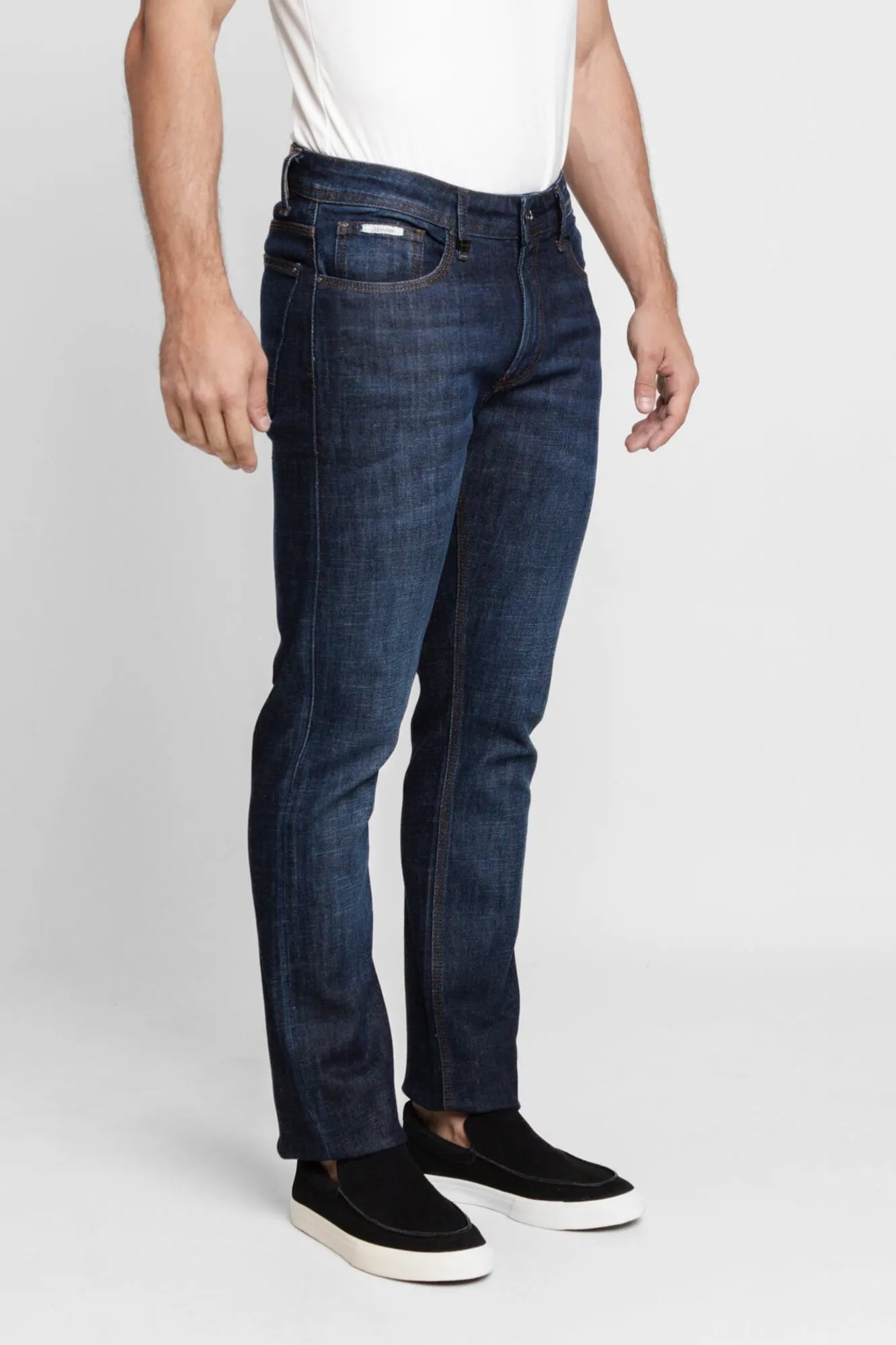 Calça Calvin Klein Slim Pesponto Triplo - Henri Store