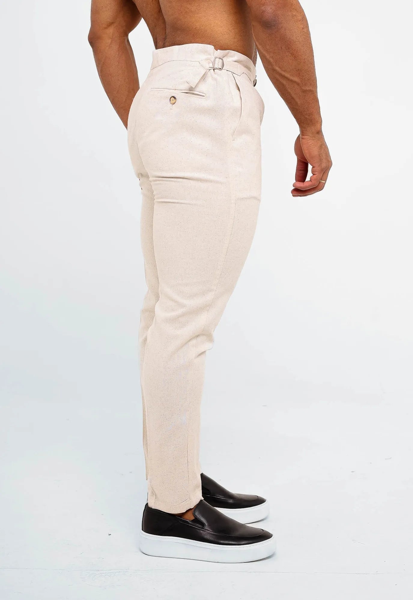 Calça Dom Henrico Cartagena em Linho com Ajuste na Cintura - Henri Store