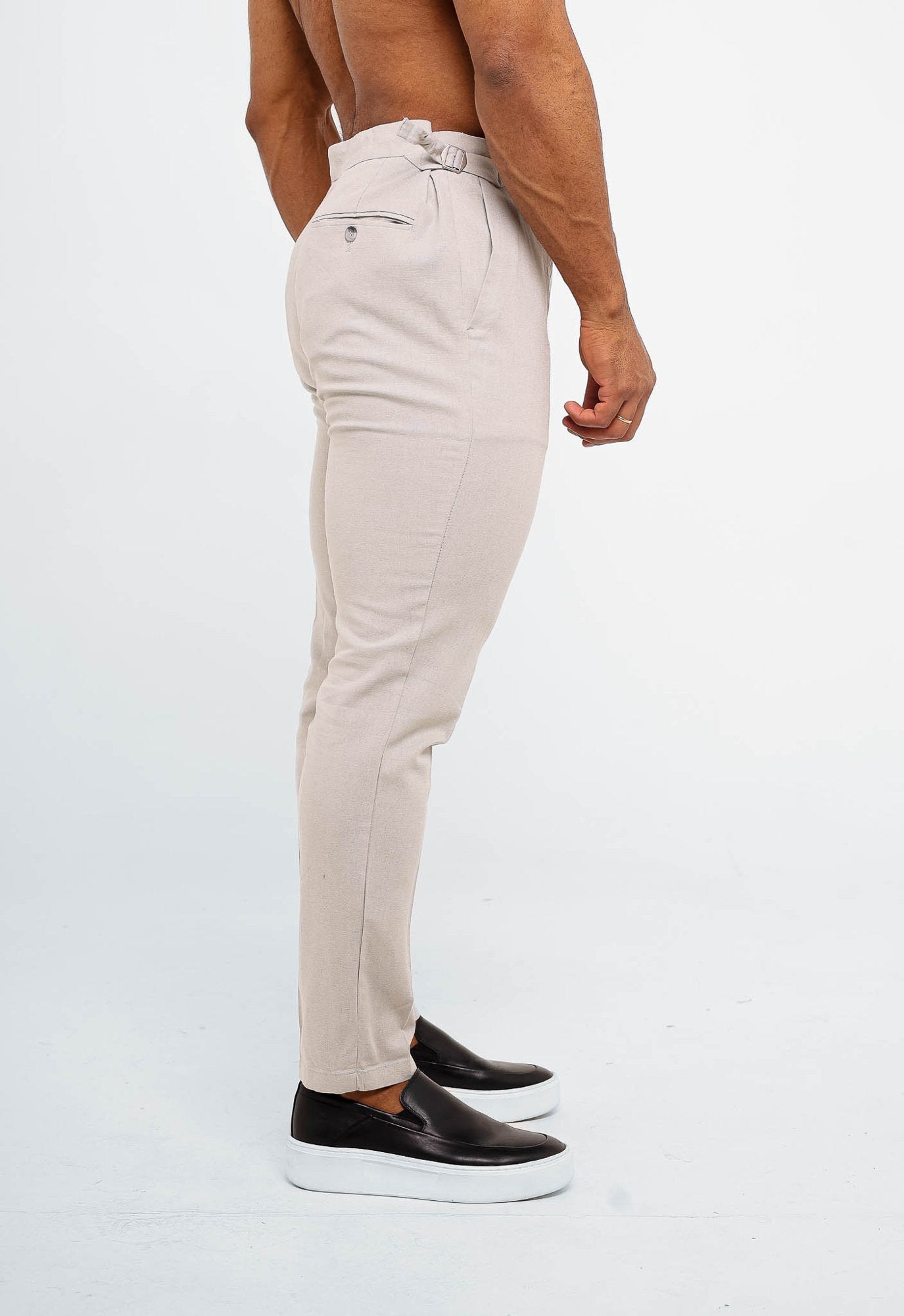 Calça Dom Henrico Cartagena em Linho com Ajuste na Cintura - Henri Store