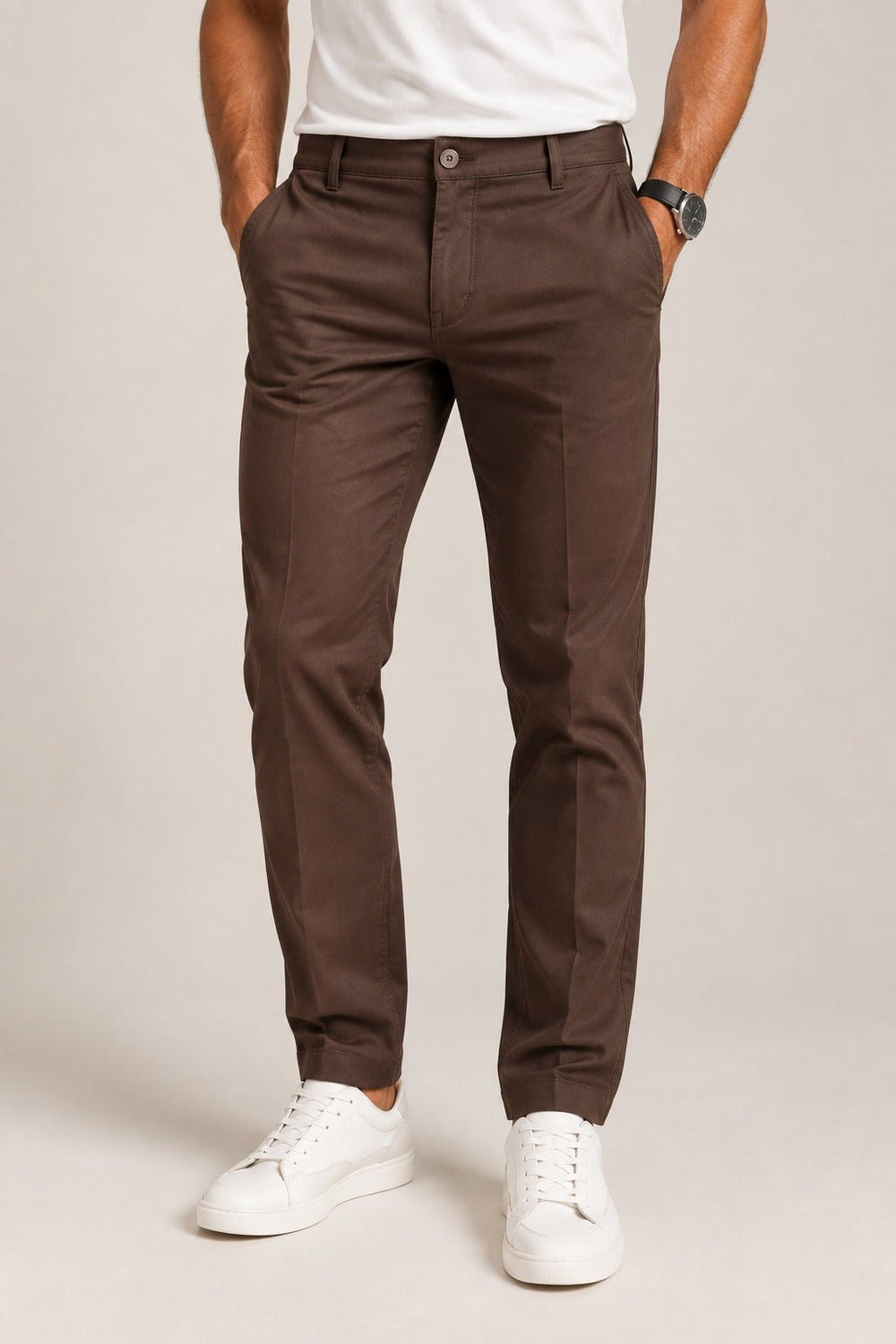 Calça Dom Henrico Sarja Chino Slim - Henri Store