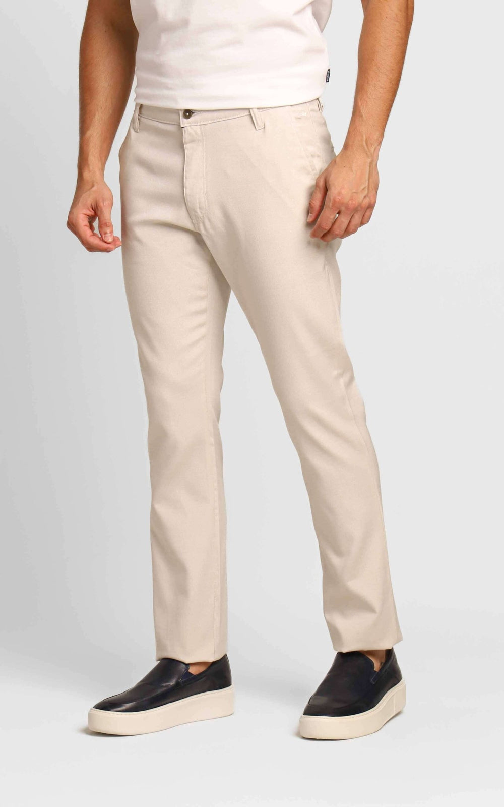 Calça Dom Henrico Slim Areia - Henri Store