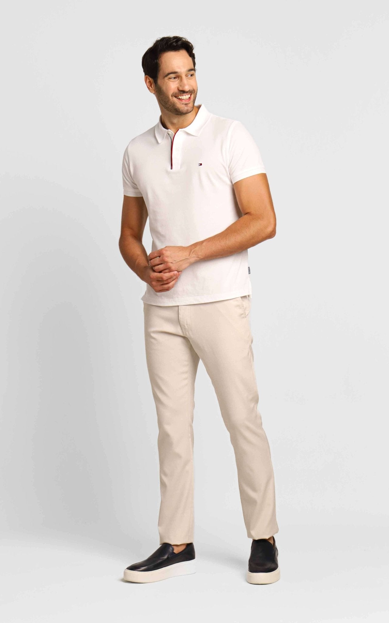 Calça Dom Henrico Slim Areia - Henri Store