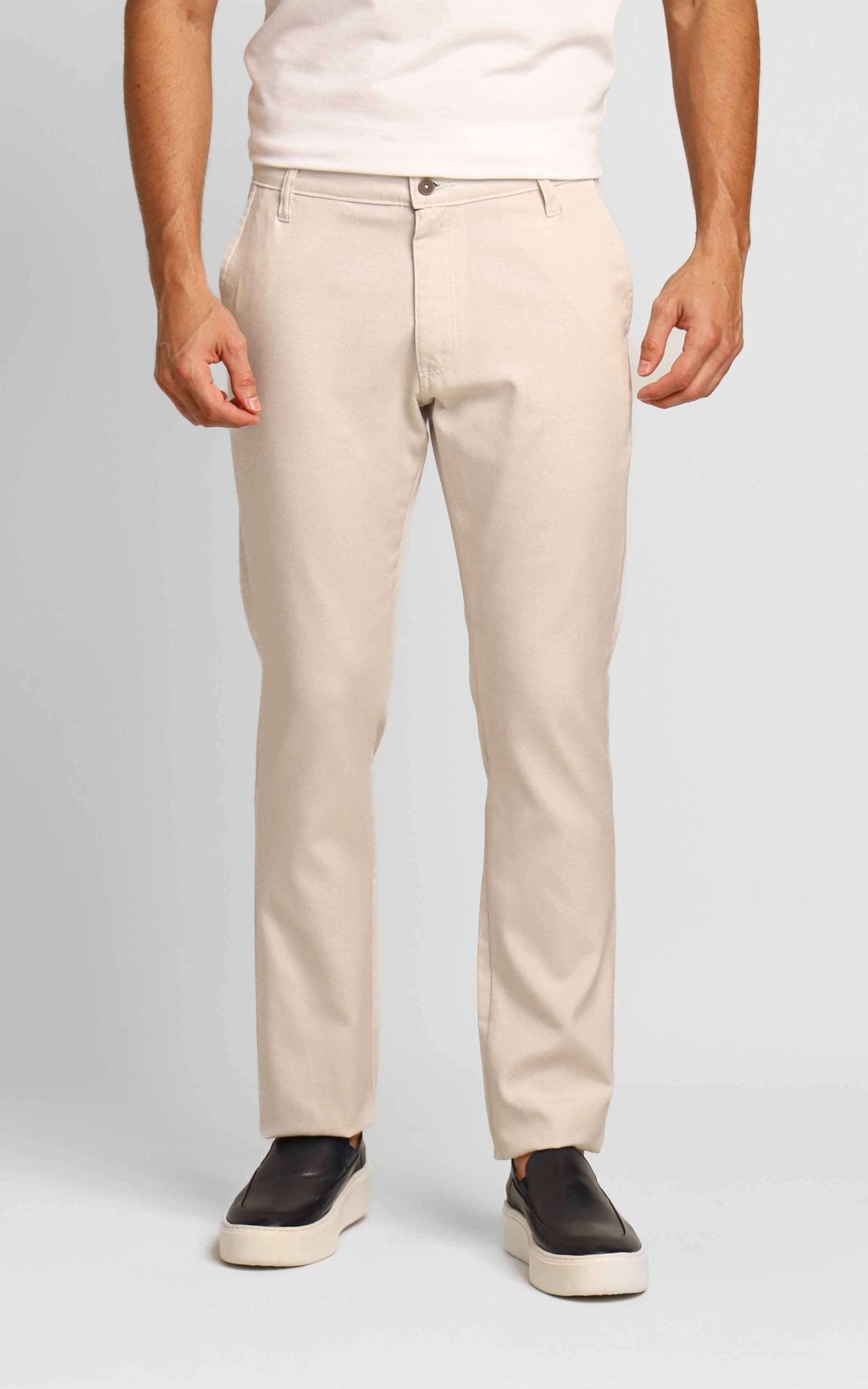 Calça Dom Henrico Slim Areia - Henri Store