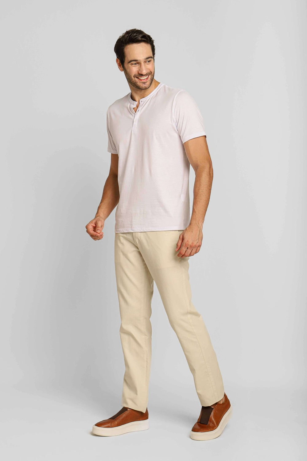 Calça Dom Henrico Slim Fit em Linho com Moovexx - Henri Store