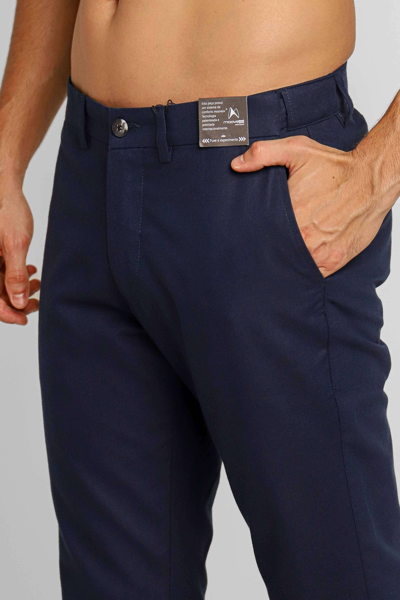 Calça Dom Henrico Slim Fit em Linho com Moovexx - Henri Store