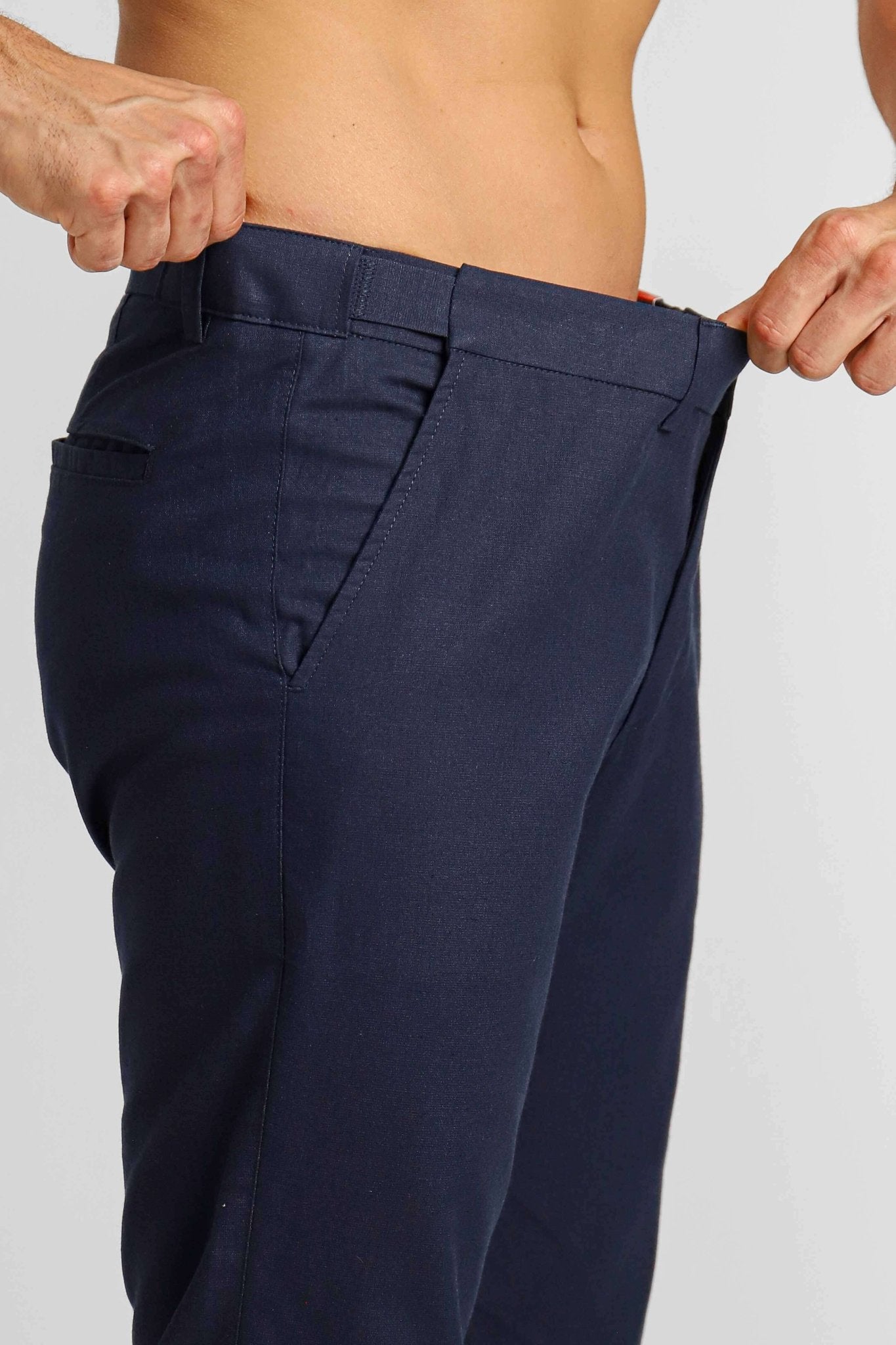 Calça Dom Henrico Slim Fit em Linho com Moovexx - Henri Store